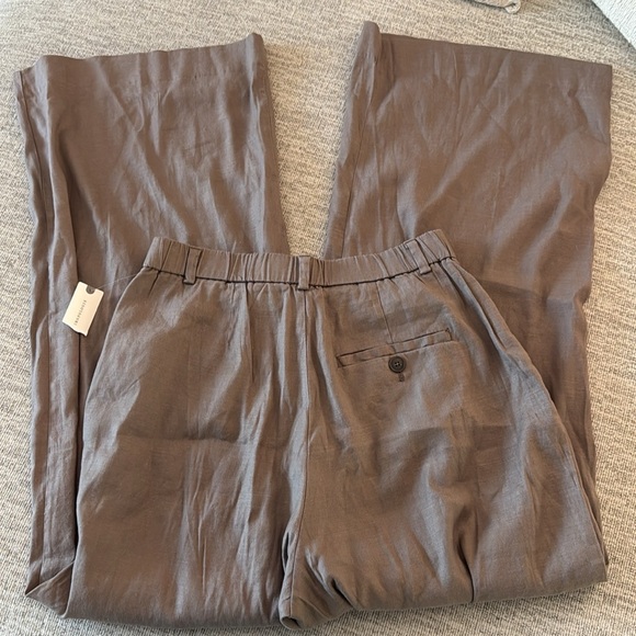 NWT Anthropologie Maeve The Avery Pleated Wide Leg Linen Trousers Pants - Picture 9 of 9